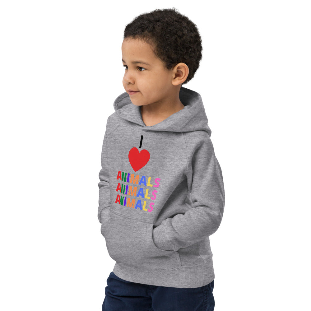 I LOVE ANIMALS Boys HOODIE