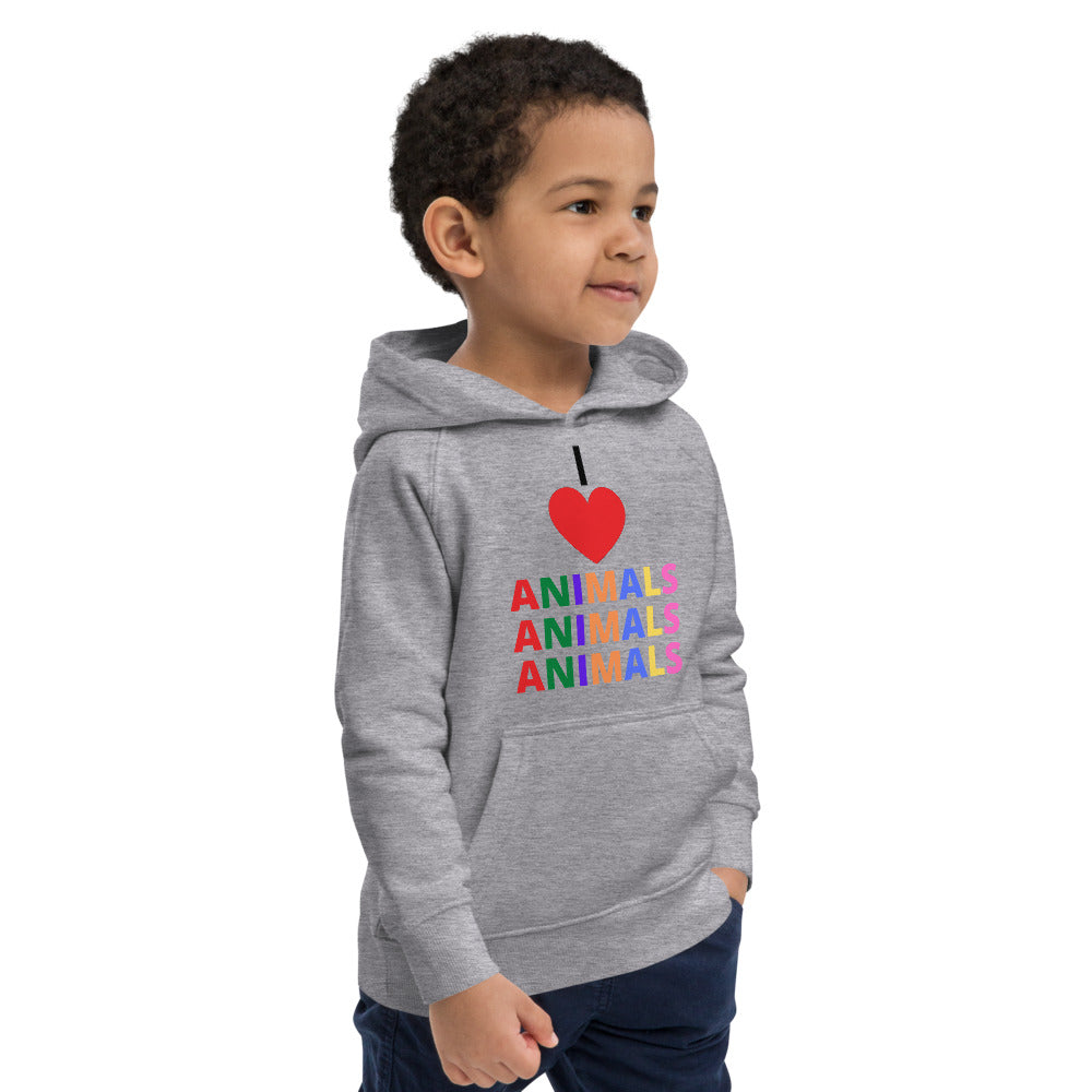 I LOVE ANIMALS Boys HOODIE