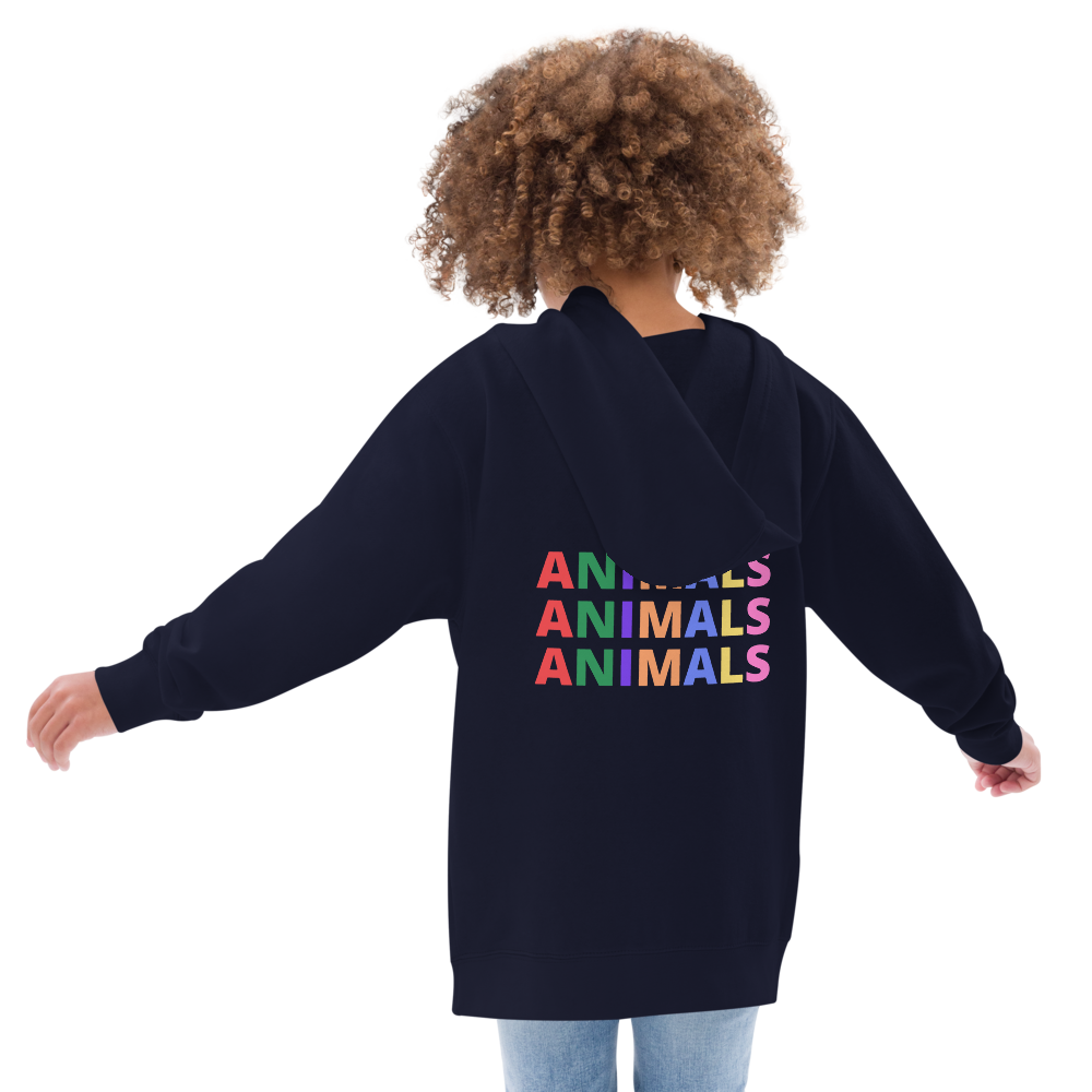 I LOVE ANIMALS Boys Fleece Hoodie