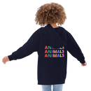 I LOVE ANIMALS Girls Fleece Hoodie-2