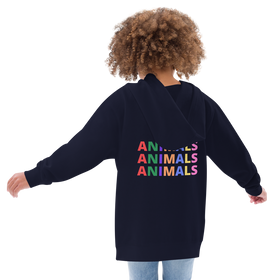 I LOVE ANIMALS Girls Fleece Hoodie - 0