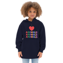 I LOVE ANIMALS Boys Fleece Hoodie-3