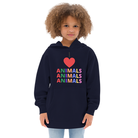Buy navy-blazer I LOVE ANIMALS Boys Fleece Hoodie