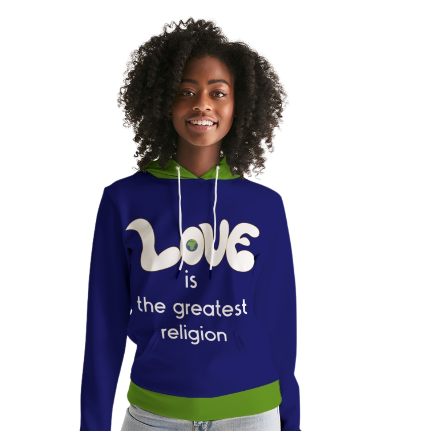 Love Is The Greatest Religion Ladies Hoodie