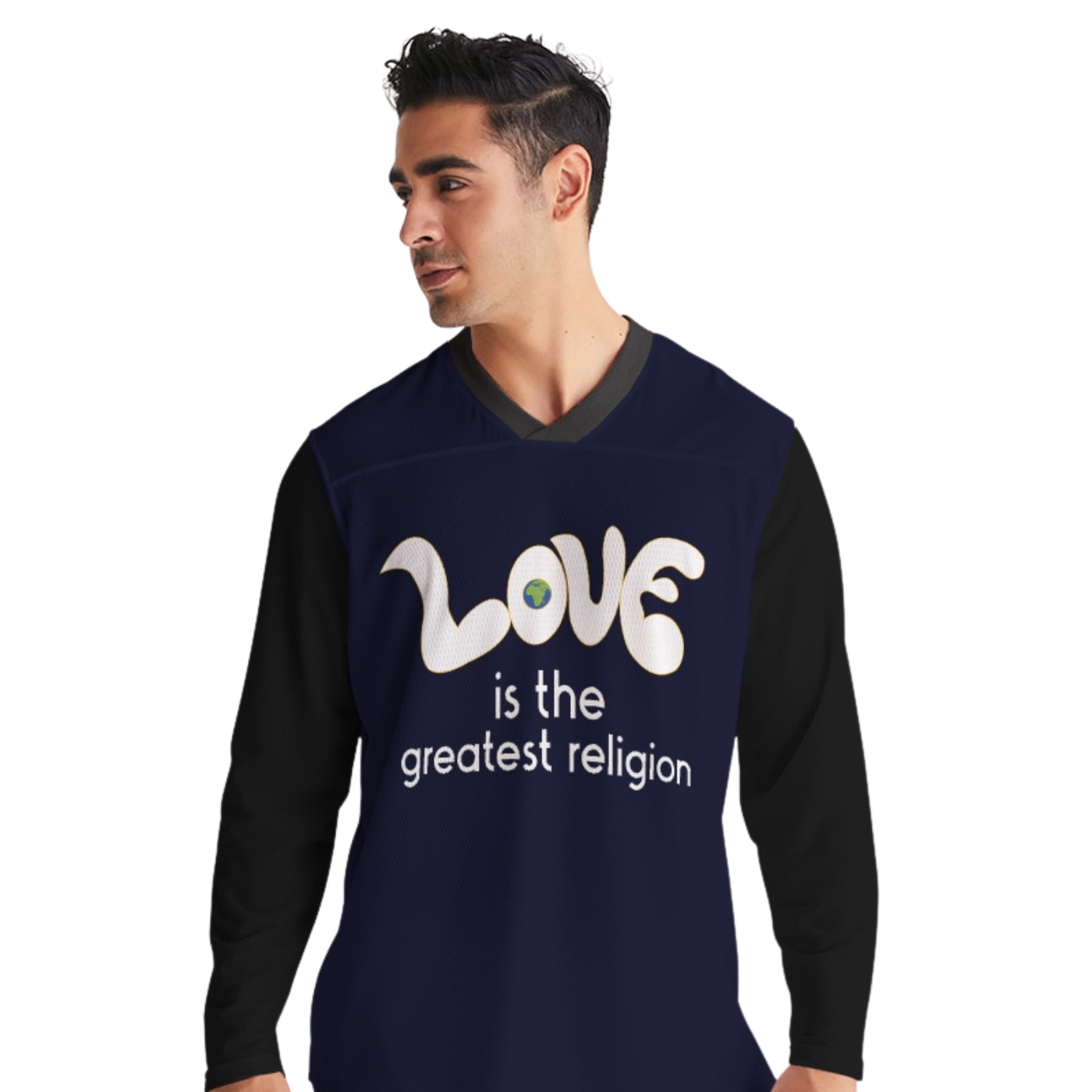 Love Is The Greatest Religion Men's Long Sleeve Sports Jersey