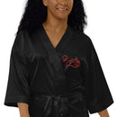 Lovers Embroidered Satin Robe-4