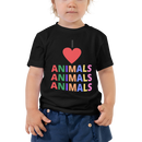 I LOVE ANIMALS Toddler Short Sleeve Tee-1