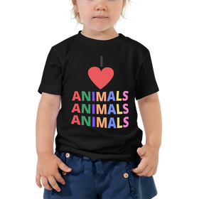 I LOVE ANIMALS Toddler Short Sleeve Tee