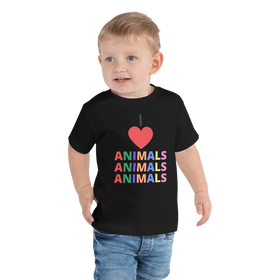 I LOVE ANIMALS Toddler Short Sleeve Tee - 0