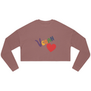Vegan Heart Ladies Cropped Sweatshirt-3