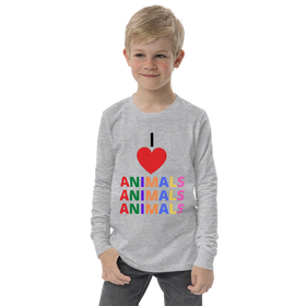 I LOVE ANIMALS Boys Long Sleeve Tee - 0