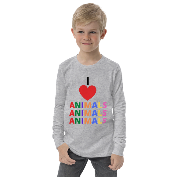 I LOVE ANIMALS Boys Long Sleeve Tee