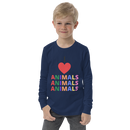 I LOVE ANIMALS Girls Long Sleeve Tee-2