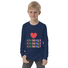 I LOVE ANIMALS Girls Long Sleeve Tee - 0