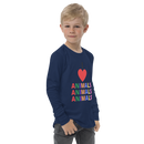 I LOVE ANIMALS Girls Long Sleeve Tee-4