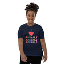 I LOVE ANIMALS Girls Short Sleeve T-Shirt-1