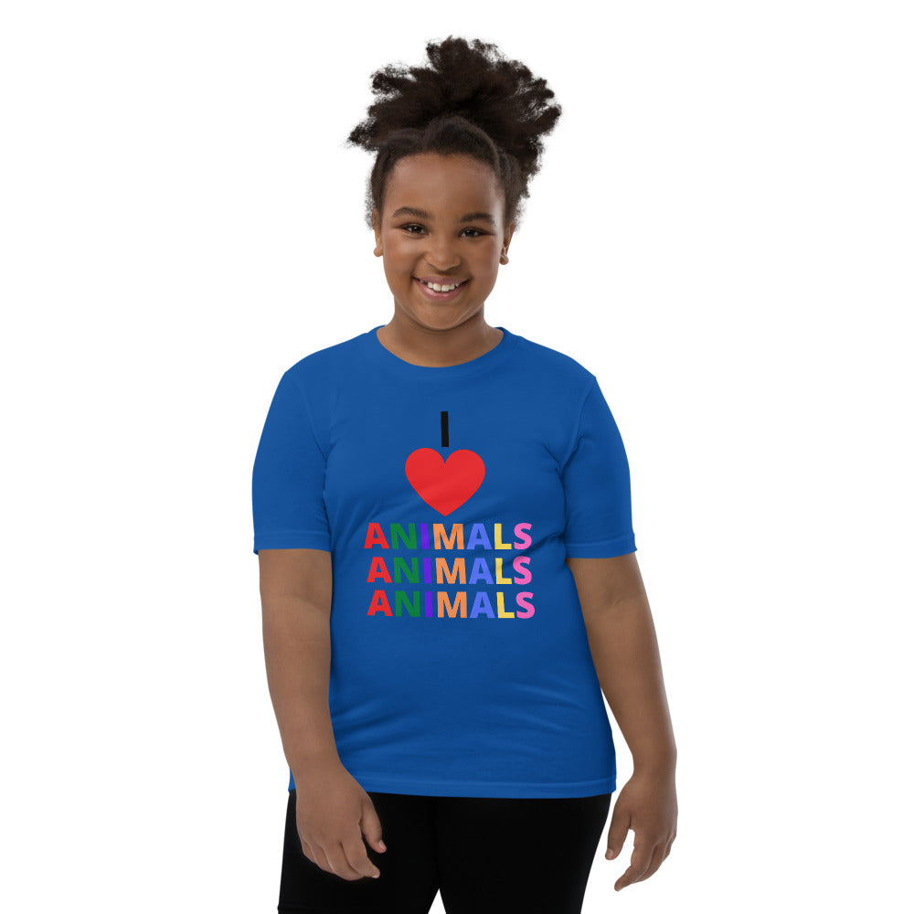 I LOVE ANIMALS Girls Short Sleeve T-Shirt - 0